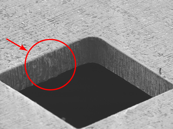 従来の加工方法（レーザー）　裏