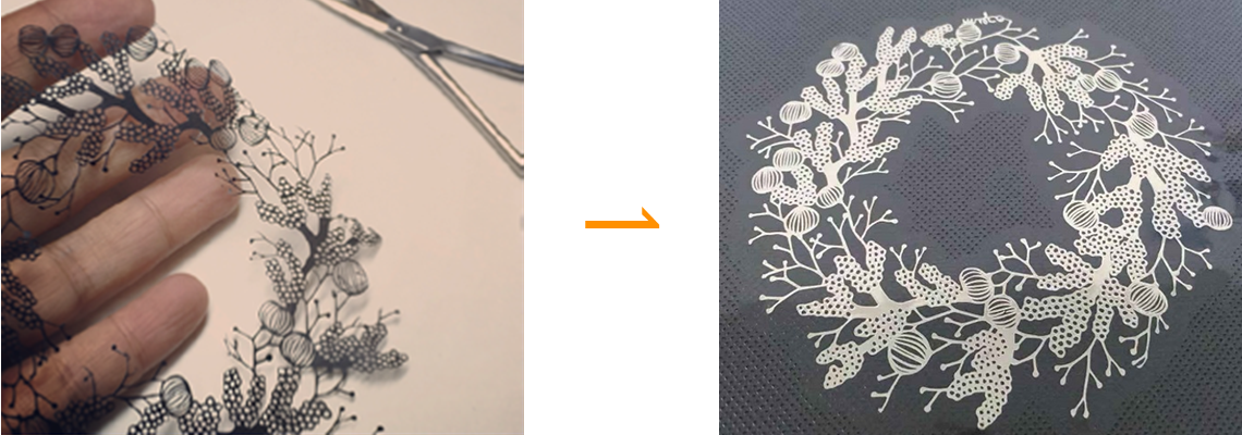 製品例 切り絵作品